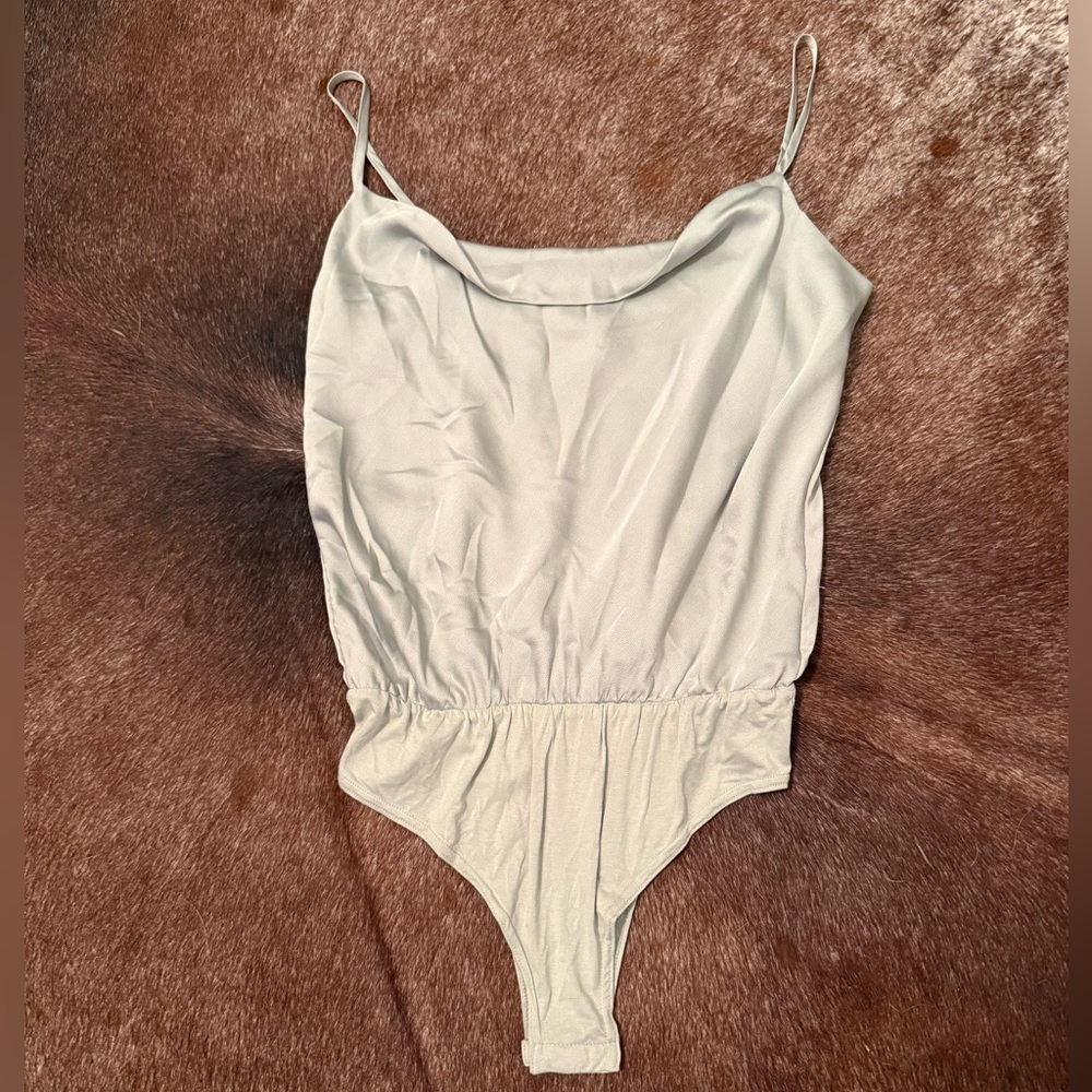 Women’s Light Green Scoop Neck Bodysuit